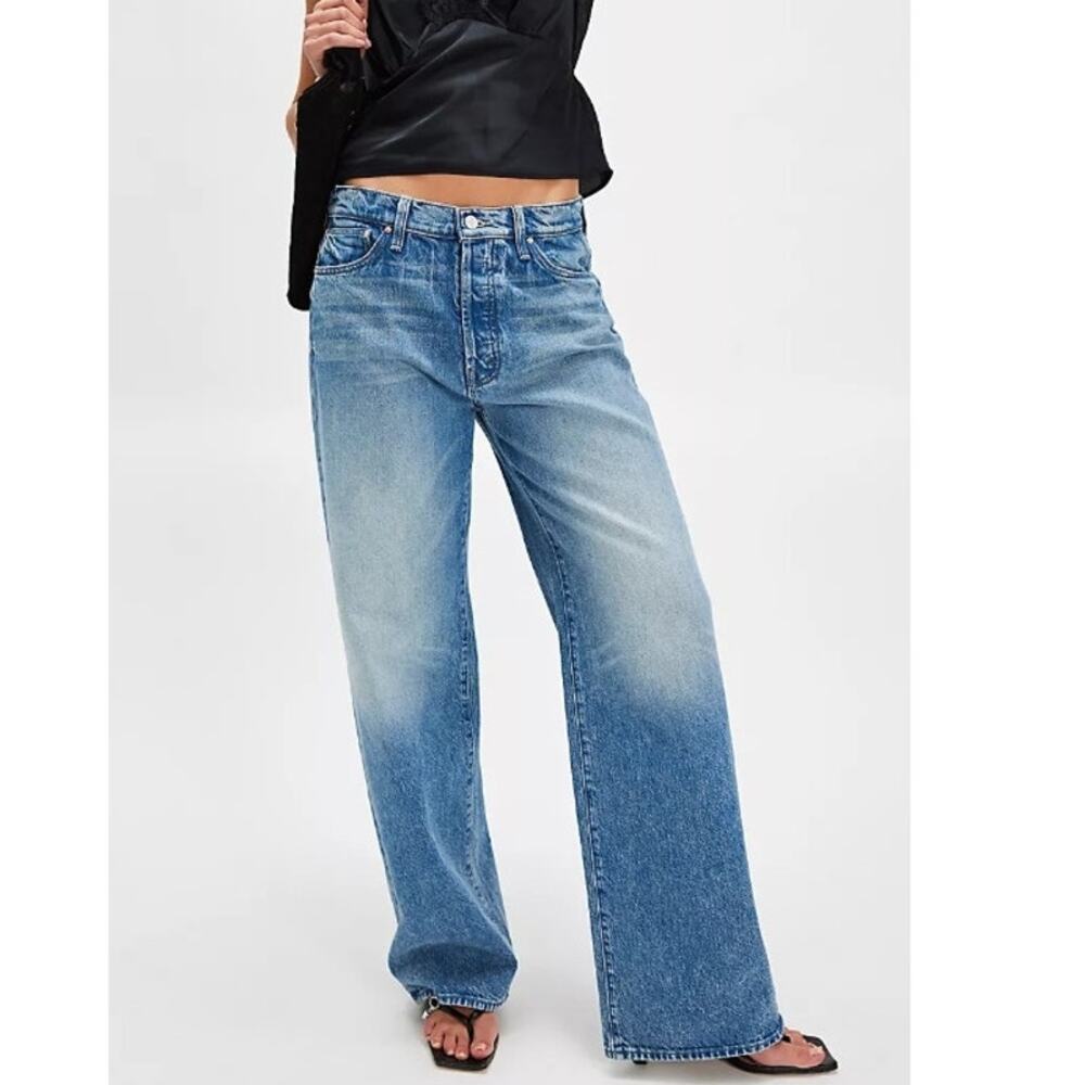 MOTHER SUPERIOR NWT THE DODGER BUTTON SNEAK JEANS WIPEOUT 25